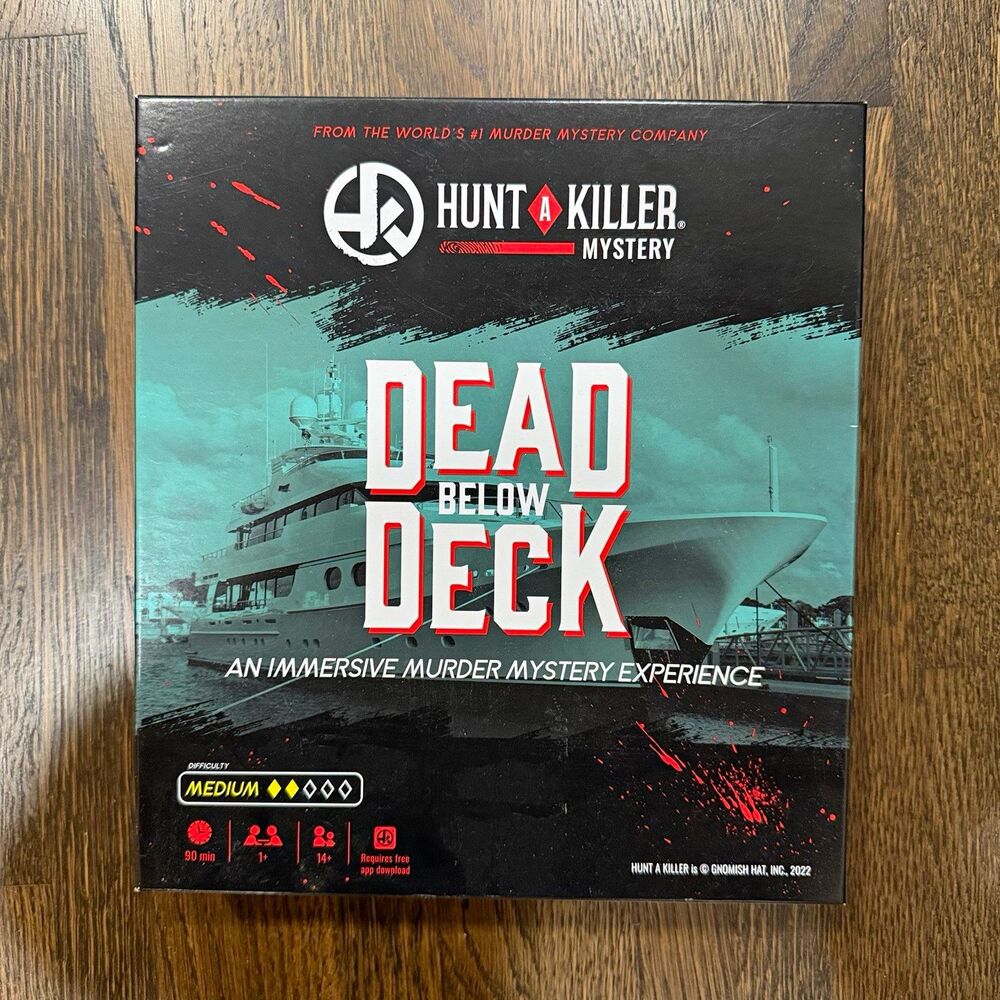 Dead Below Deck Game Hunt A Killer Mystery By, Gnomish Hat Inc. Great Condition